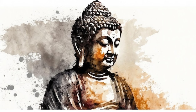 Buddha purnima ou ilustração do dia vesak Generative ai