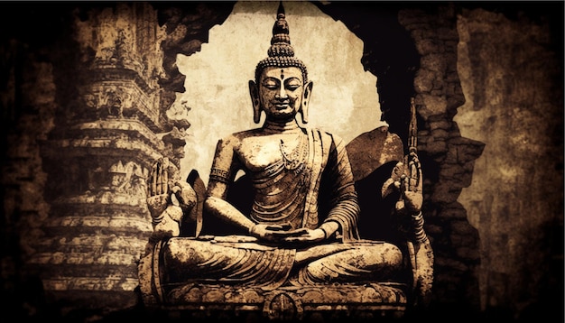 Buddha-Statue, Generative ai