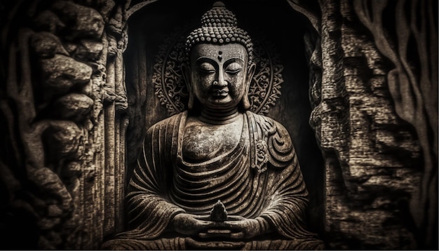 Buddha-Statue, Generative ai