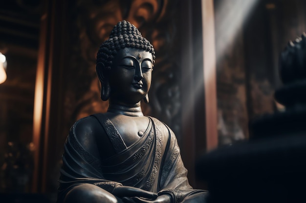 Buddha-Statue im Lotussitz