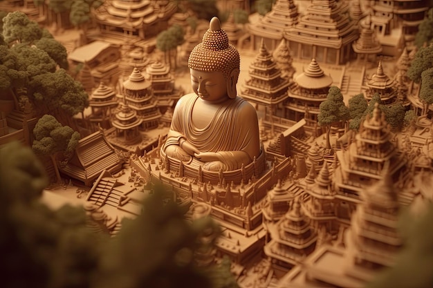 Buddha-Statue im Tempel