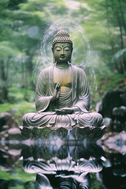 Buddha-Statue im Wald