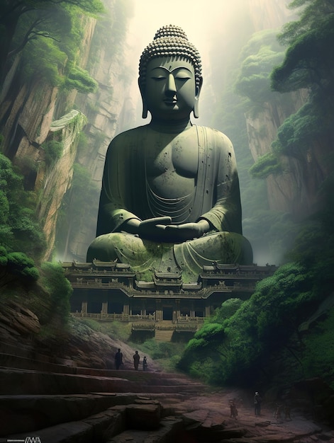 Buddha-Statue im Wald