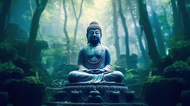 Buddha-Statue im Wald