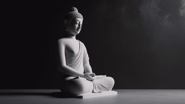 Buddha-Statue mit Textfreiraum