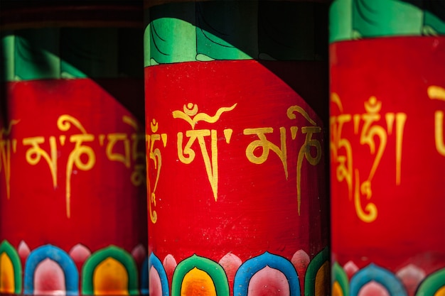 Buddhistische Gebetsmühlen in Mcleodganj, Indien