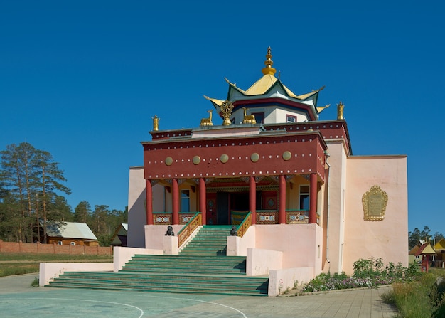 Buddhistischer Tempel in der Stadt Verhne-Beryozovsky Datsan Ulan-Ude. Burjatische Republik. Russland.