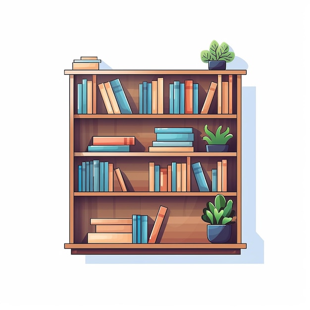 Bücherregal-Illustration