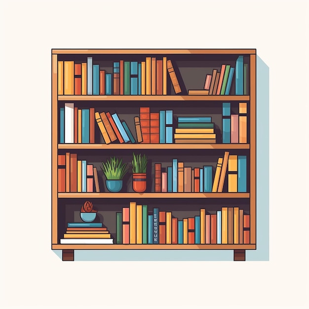 Bücherregal-Illustration