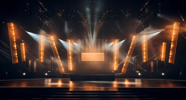 Bühnenstrukturhintergrund mit Lichtern
