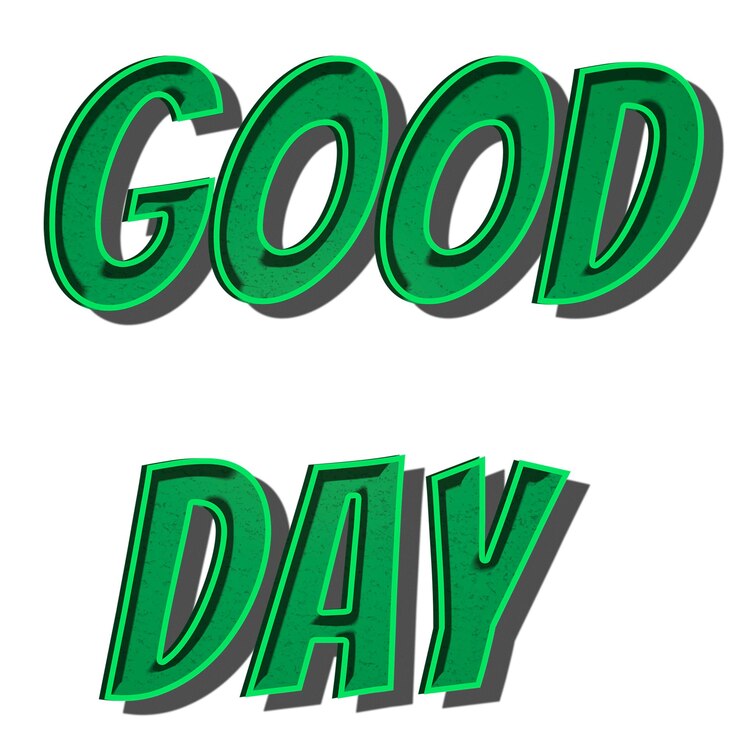 Foto buen día png tipografía retro