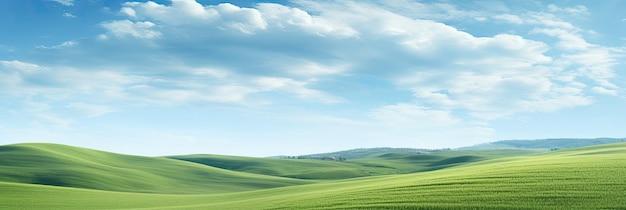 Buen paisaje con un hermoso cielo azul