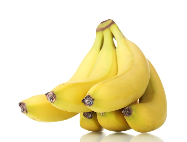 Bündel Bananen isoliert auf Weiß