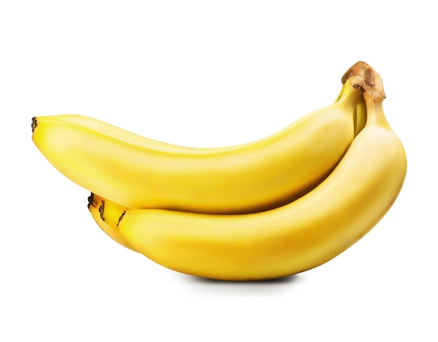 Bündel Bananen lokalisiert auf weißem Hintergrund