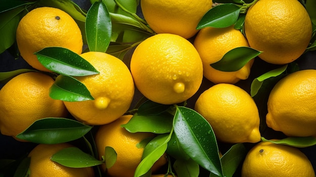 Bündel frischer gelber reifer Zitronen