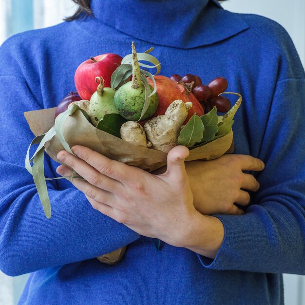 Foto bündel obst und gemüse