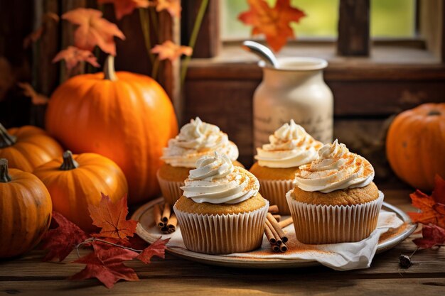 Bündel schwarzer Cupcakes mit einer schwarzen Sahne auf einem hellgrauen Hintergrund