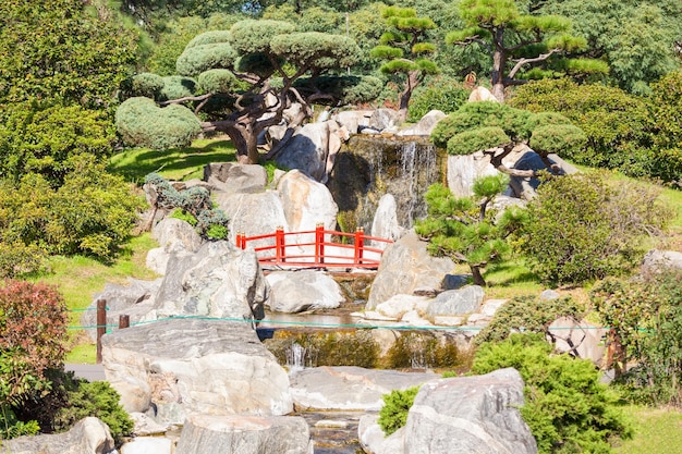 Buenos aires, argentinien - 3. mai 2016: die japanischen gärten von buenos aires oder jardin japones de buenos aires sind ein öffentlicher raum in buenos aires, argentinien