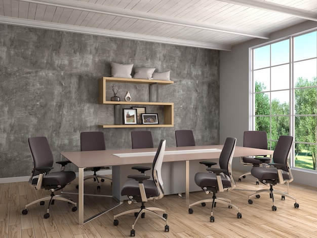 Büro Interieur gerenderte Illustration