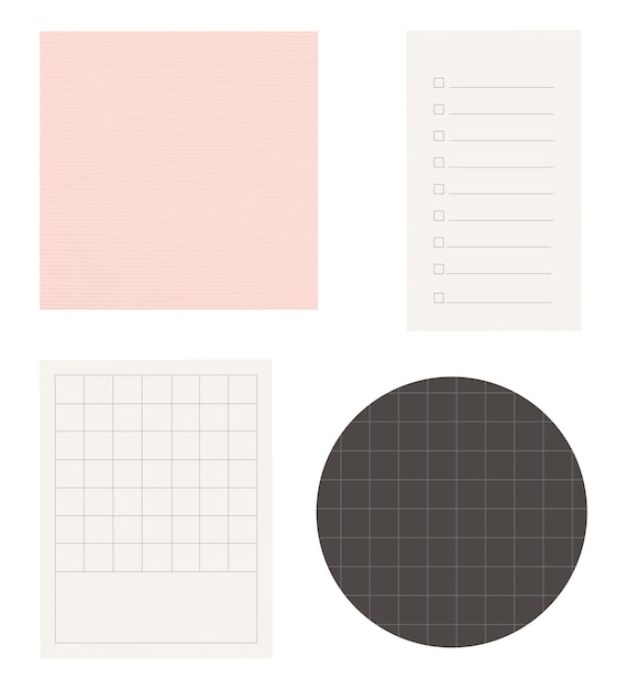 Büroartikel-Memo-Pad-Png-Set