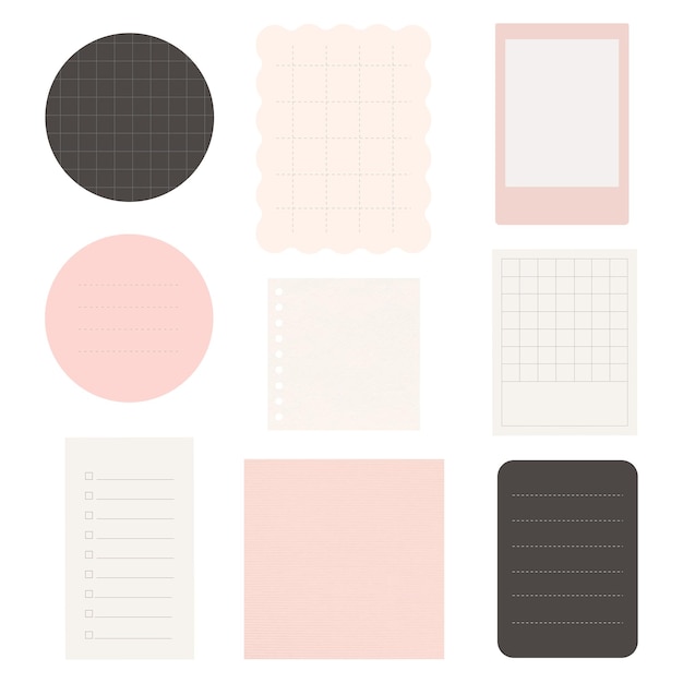 Büroartikel-Memo-Pad-Png-Set