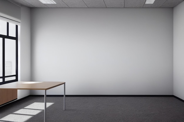 Büroraum ohne Möbel Büroraum-Mockup von leeren Wänden Offener Innenraum für das Büro