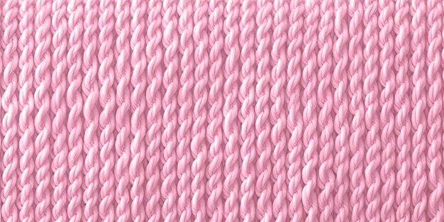 una bufanda de punto rosa con una banda rosa
