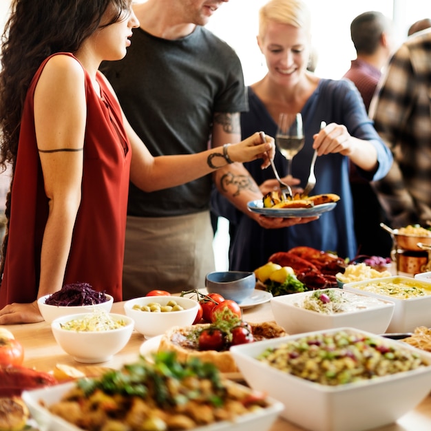 Foto buffet abendessen restaurant catering food konzept