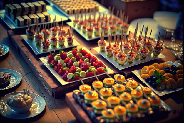 Buffet Food Catering Food Party Made by AIKünstliche Intelligenz