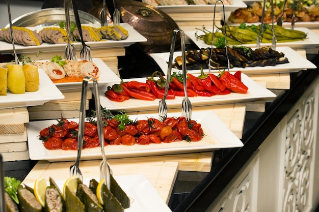 Buffet im Hotelrestaurant