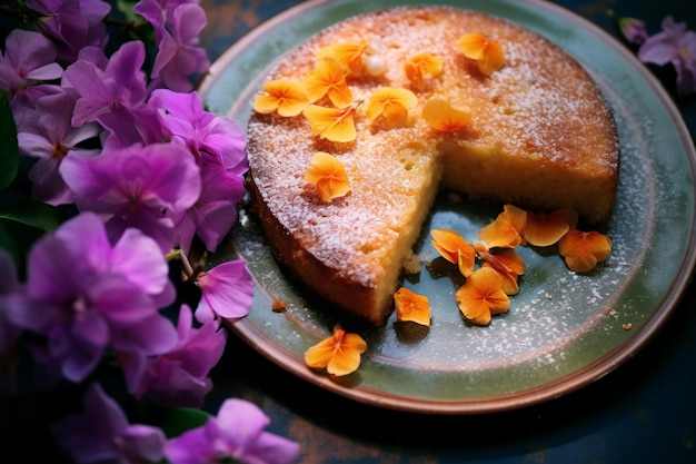 Foto la buganvilla deleita los postres griegos con encanto mediterráneo