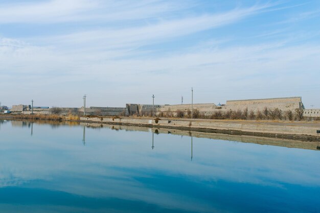 Bukhara Uzbekistán Diciembre 2021 Embalse cerca de Bukhara