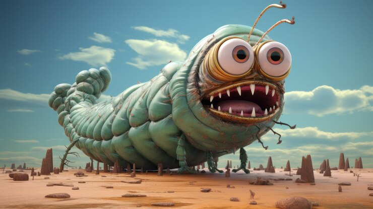 Foto bulbous desert creature uma mistura única de cultura pop e ilustrações de contos