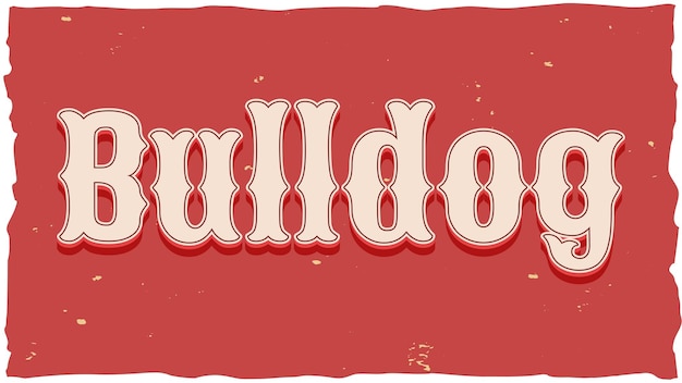 Foto buldog-vintage-text