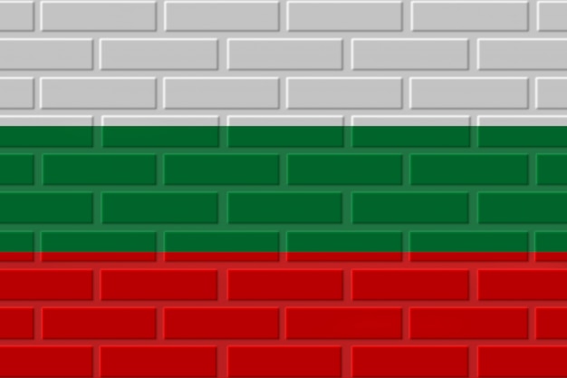 Bulgarien Ziegelflaggenillustration