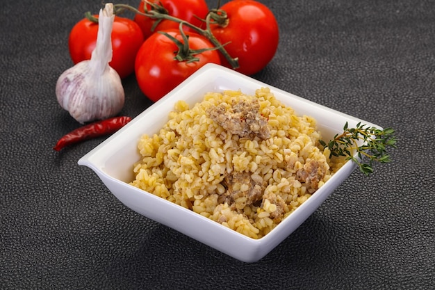 Bulgur mit Fleisch