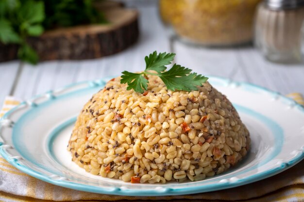 Bulgur-Pilaw mit Chiasamen