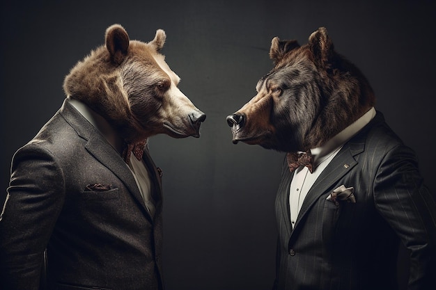 Bull y Bear en un enfrentamiento financiero generativo Por Ai