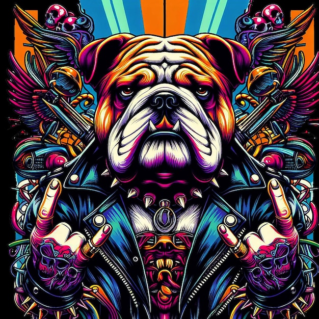 Bulldog Biker vibrações generativas ai