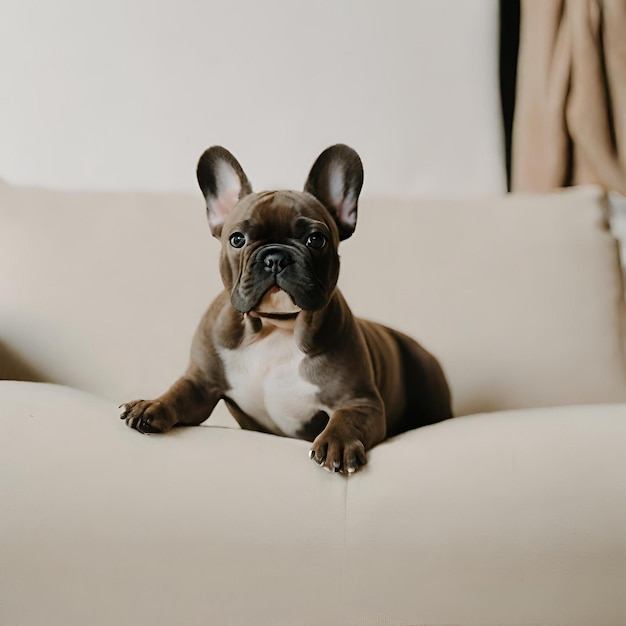 Foto el bulldog cachorro da raca