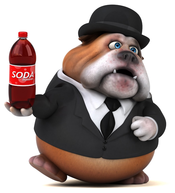 Foto bulldog divertido - ilustração 3d