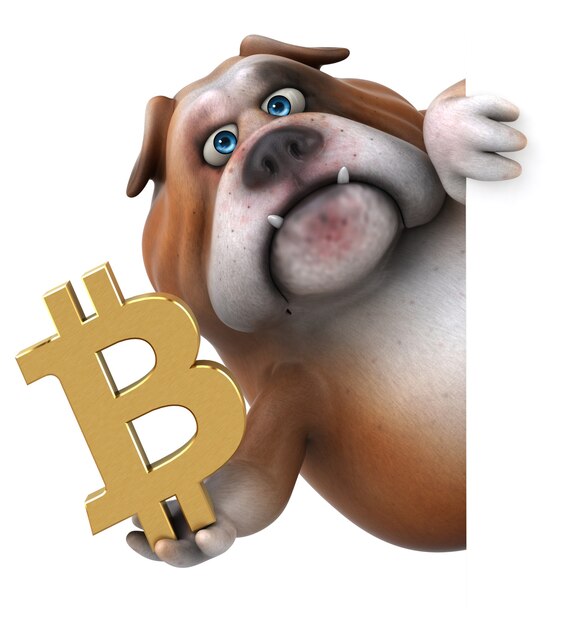 Bulldog divertido - ilustração 3d