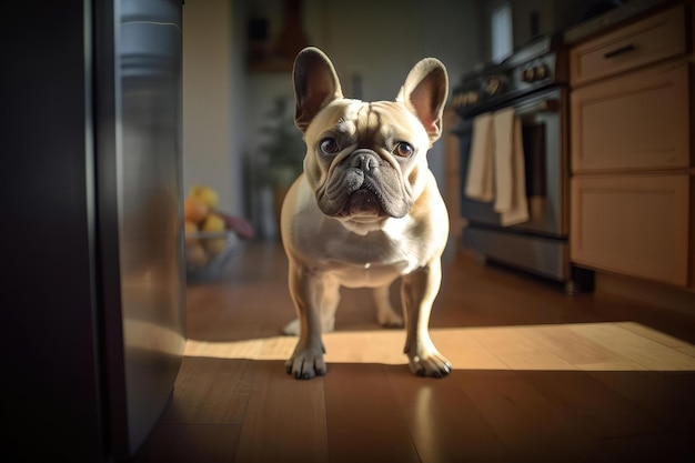 Bulldog francês irresistível com rugas adoráveis