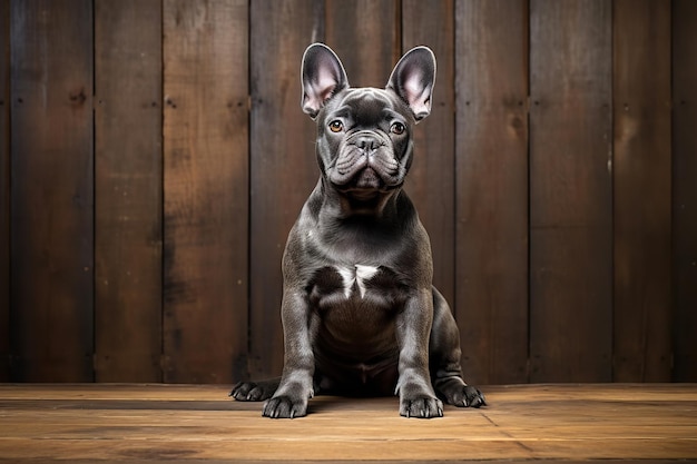 Foto bulldog francés sentado bonito