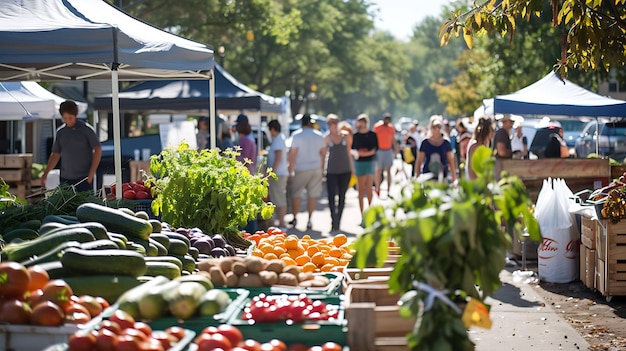 Un bullicioso mercado de agricultores es una fiesta para los sentidos