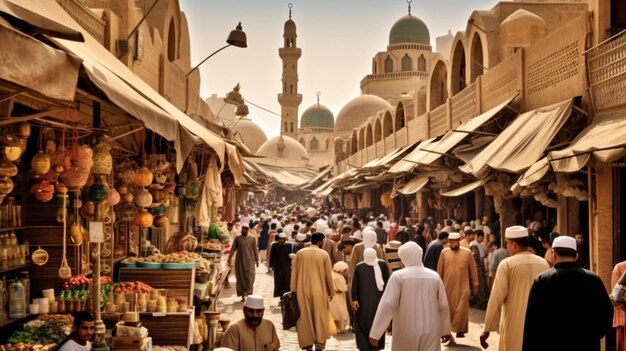 Los bulliciosos mercados durante las compras de Eid al Adah