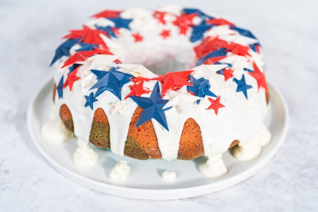 bundt cake del 4 de julio