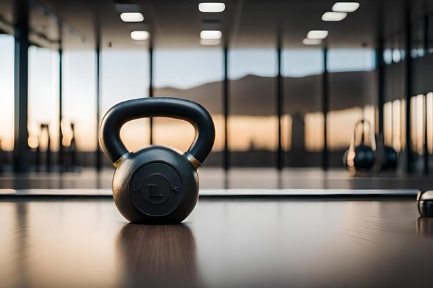 Übung Gewichtheben Glocken im Fitnessstudio