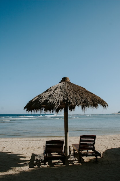 Bungalows en la playa.