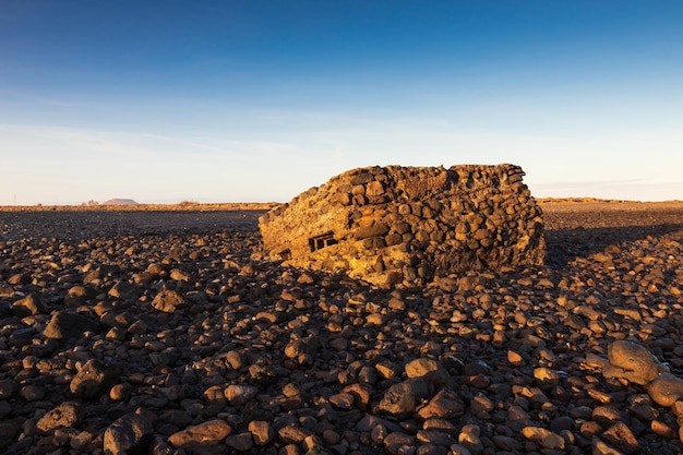 búnker de la Segunda Guerra Mundial en las costas de Puerto Lajas, Fuerteventura